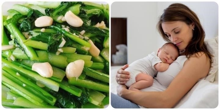Mẹ sau sinh có thể ăn rau cải ngọt không?